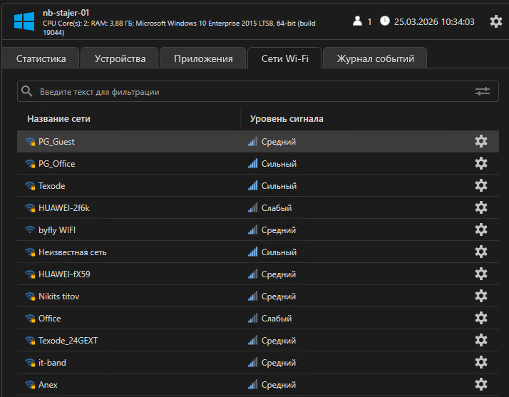 На схеме агентов теперь отображается список сетей Wi-Fi 