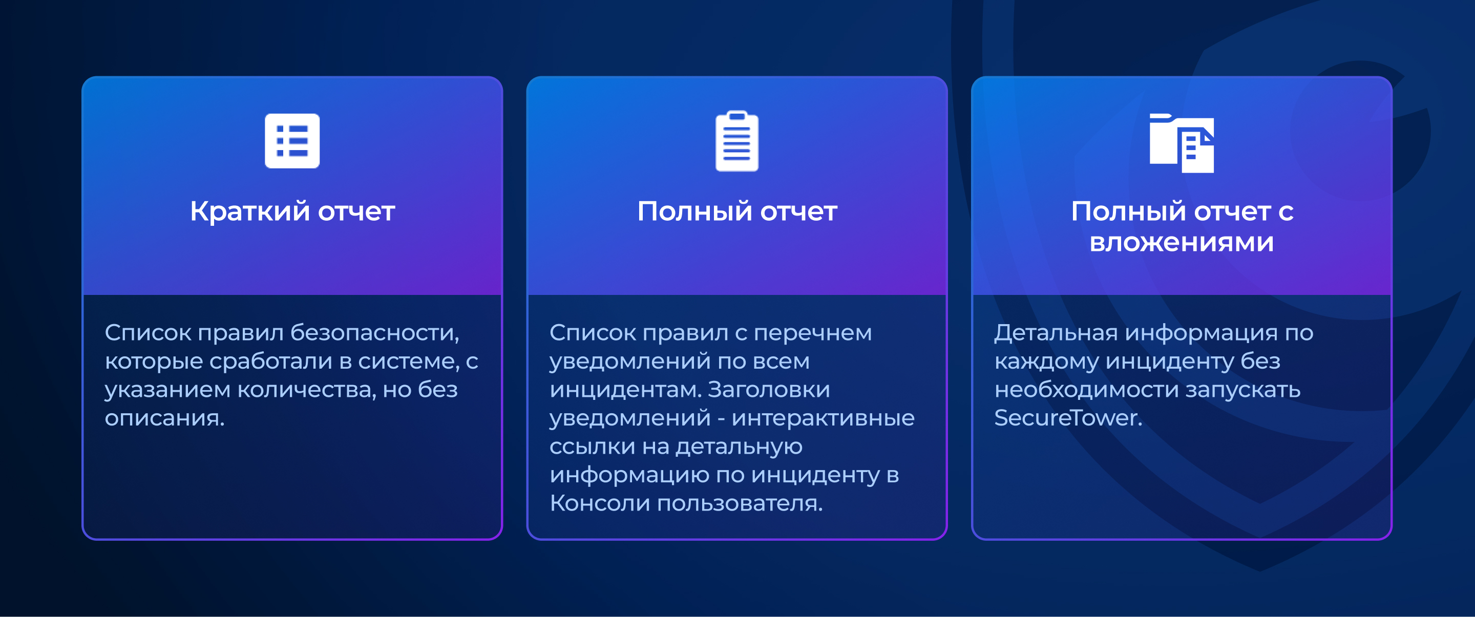 Выбор отчетов
